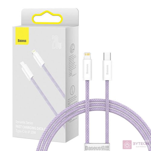 USB-C kábel a Lightning Baseus Dynamic sorozathoz, 20 W, 1 m (lila)