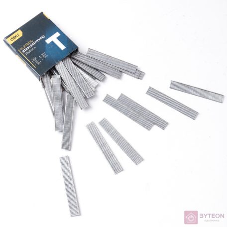 Deli Tools EDL238010 tűzőkapocs, T, 2000 db