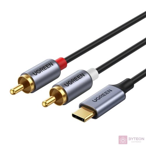 UGREEN CM451 USB-C kábel 2x RCA-hoz (Cinch) 1.5m (fekete)