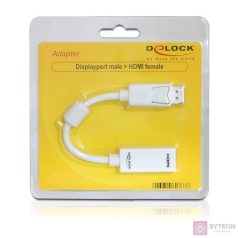   Delock Displayport 1.1 male -> HDMI female passzív - Fehér