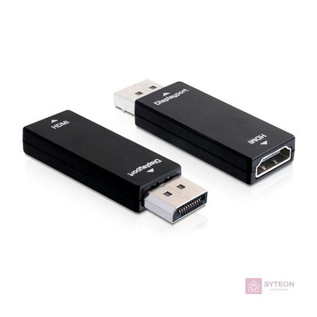Delock Displayport 1.1 male -> HDMI female passzív - Fekete