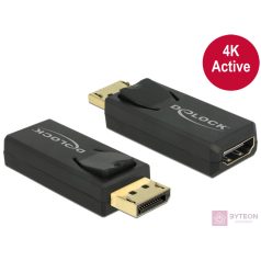   Delock Displayport 1.2 male -> HDMI 4K female aktív - Fekete