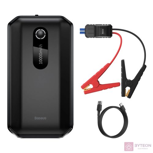 Baseus Super Energy Car Jump Starter Powerbank / Indító, 10000mAh, 1000A, USB (fekete)