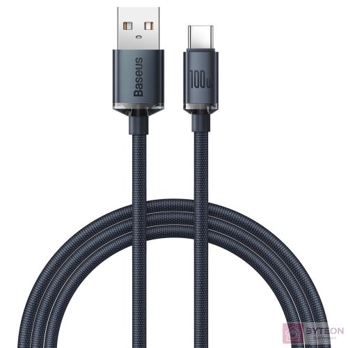USB-kábel a USB-C Baseus Crystal Shine, 100W, 1.2m (Fekete)