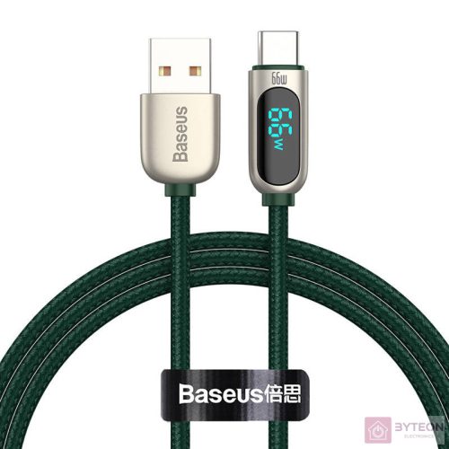 Baseus kijelzőkábel USB Type-C-hez, 66W, 1m (zöld)
