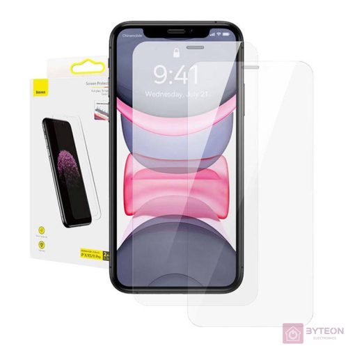 Baseus edzett üvegfólia 0,3mm iPhone X/XS/11 Pro 5.8" készülékhez (2 db)