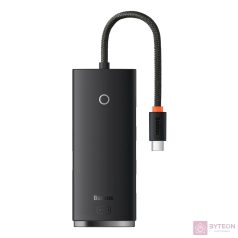   Baseus Lite Series Hub 4in1 USB-C 4x USB 3.0 + USB-C, 25cm (fekete)