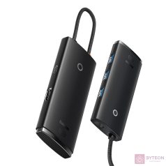   5in1 Baseus Lite sorozat USB-C 3x USB 3.0 + USB-C + HDMI hub (fekete)