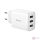 Baseus kompakt gyorstöltő, 3x USB, 17W (fehér)