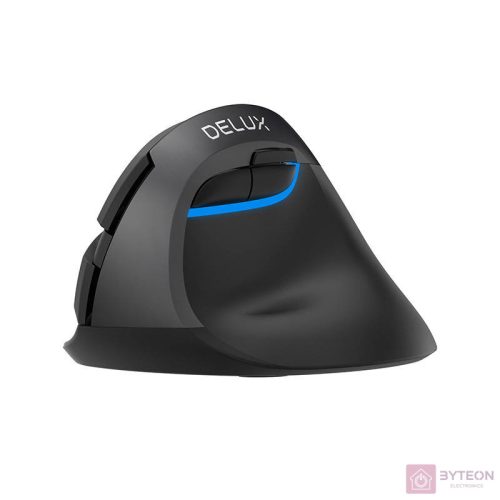 Vezeték nélküli függőleges egér Delux M618Mini DB BT+2.4G 2400DPI (fekete)