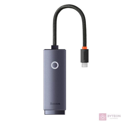 Baseus Lite Series USB-C–RJ45 hálózati adapter (szürke)