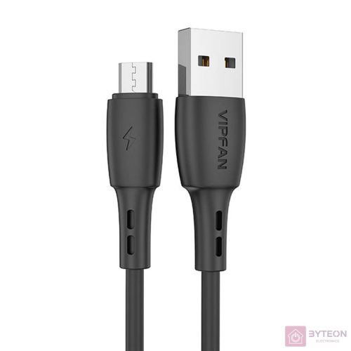 USB és Micro USB kábel Vipfan Racing X05, 3A, 1m (fekete)