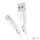 USB és USB-C kábel Vipfan Racing X05, 3A, 2m (fehér)