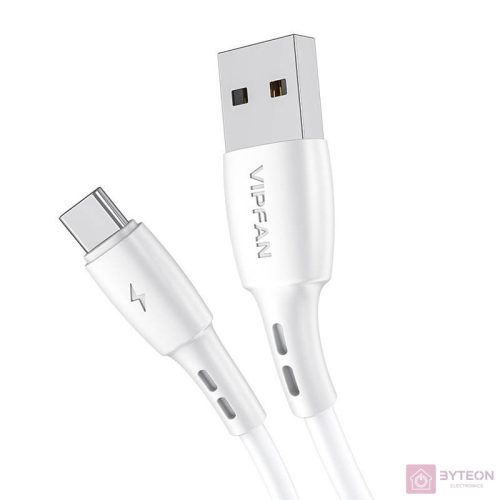 USB és USB-C kábel Vipfan Racing X05, 3A, 3m (fehér)