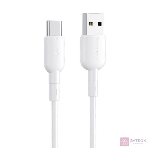 USB és USB-C kábel Vipfan Colorful X11, 3A, 1m (fehér)
