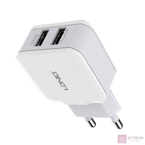 Wall charger LDNIO A2202, 2x USB, 12W (white)