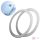 Baseus Halo Magnetic Ring for phones, , MagSafe (Silver)