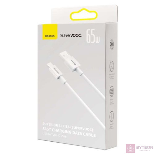 Baseus Superior Series Cable USB to USB-C, 65W, PD, 2m (white)
