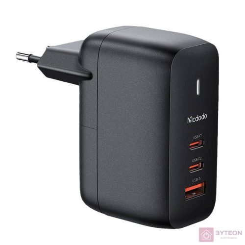 GaN 65W charger Mcdodo CH-0291 2x USB-C, USB-A (black)