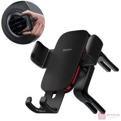   Baseus Metal Age II gravitational car phone holder to round ventilation grid (black)