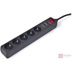   ENERGENIE SPG5-C-10 Surge protector 5 sockets Schuko 3m black