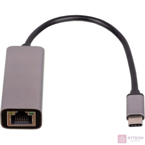 AKYGA Adapter with cable AK-AD-65 Network Card USB Type C m RJ45 f 10/100/1000 ver. 3.0 15cm