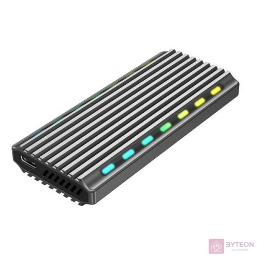 GEMBIRD EE2280-U3C-03 USB 3.1 enclosure for M.2 NVMe drives backlighted aluminum