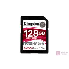   KINGSTON 128GB Canvas React Plus SDXC UHS-II 300R/260W U3 V90 for Full HD/4K/8K