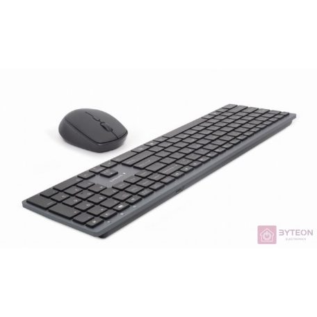 GEMBIRD KBS-ECLIPSE-M500 Backlight Pro Business Slim wireless desktop set US layout black