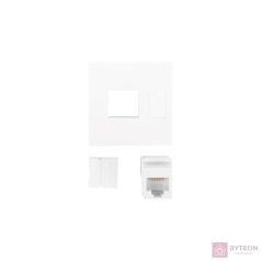 LANBERG RJ45 45x45 socket keystone cat. 6 UTP white