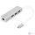 DIGITUS 3 Port USB 3.0 Type C Hub with Gigabit Ethernet 3xUSB A/F 1xUSB C/M 1xRJ45 LAN Supports Windows and Mac OS