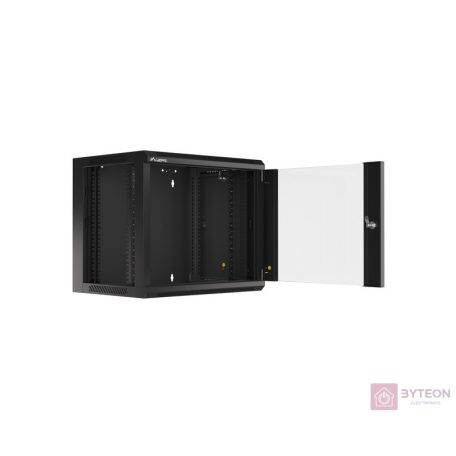 LANBERG 19inch wall-mounted rack 9U/570x450 demounted fast assembling flat pack black