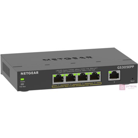 NETGEAR 5PT GE Plus Switch W/HI-PWR POE+