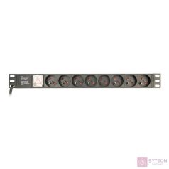   GEMBIRD Power distribution unit PDU 8 French sockets 1U 16A C14 plug 3m cable