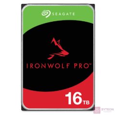   SEAGATE Ironwolf PRO Enterprise NAS HDD 16TB 7200rpm 6Gb/s SATA 256MB cache 8.9cm 3.5inch 24x7 for NAS RAID Rackmount systems BLK