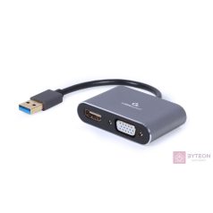   GEMBIRD A-USB3-HDMIVGA-01 USB to HDMI + VGA display adapter space grey