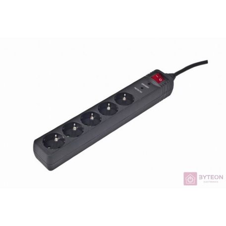 ENERGENIE SPG5-C-15 Surge protector 5 sockets Schuko 4.5m black