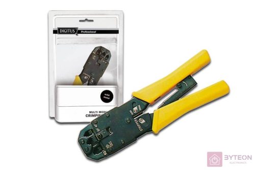 DIGITUS Multi Modular Crimping Tool full metal suitable for 4P2C 4P4C 6P4C 6P6C 8P8C incl. stripper and cutter