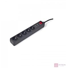   GEMBIRD SPG-5-C-5 surge protector 5 sockets self diagnostic indicator VDE approved german plug power cord 1.5m