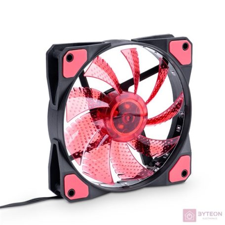 AKYGA AW-12C-BR System fan 15 LED red AW-12C-BR Molex / 3-pin 120x120 mm