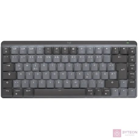 LOGITECH MX Mechanical Mini Minimalist Wireless Illuminated Keyboard - GRAPHITE - (UK) - 2.4GHZ/BT - N/A - EMEA - TACTILE