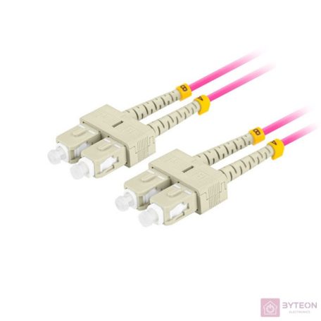 LANBERG fiber optic patchcord MM SC/UPC-SC/UPC duplex 5m LSZH om4 50/125 3.0mm violet
