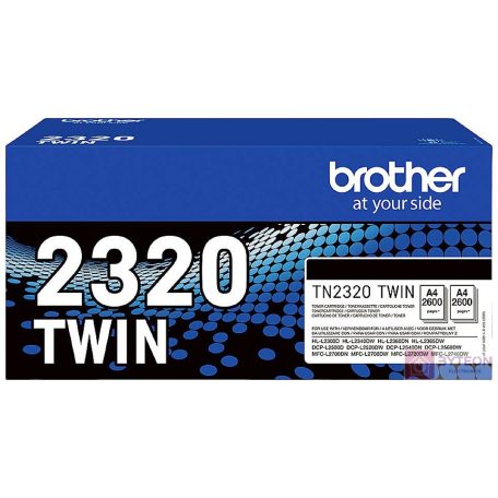 BROTHER TN2320 TWIN-pack black toners BK 2600pages/cartridge