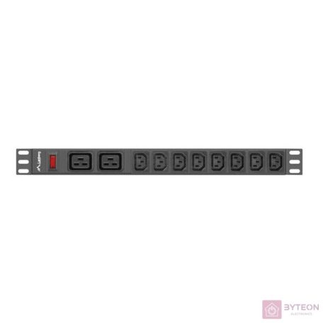 LANBERG power distribution unit PDU 19 1U 16A 2x C19 8x IEC C13 sockets 2m black C20