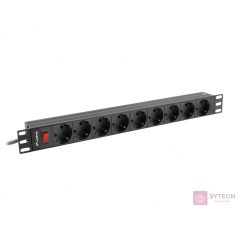   LANBERG power distribution unit PDU 19 1U 16A 9 schuko 3m black