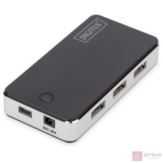   DIGITUS USB2.0 Hub 7-port 7xUSB A/F 1xUSB mini incl. power supply 5V DC 3.5A and USB cable black