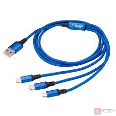   AKYGA Cable USB AK-USB-27 USB A m / micro a USB B m / USB type C m / Lightning m 1.2m