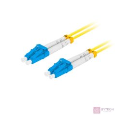   LANBERG fiber optic patchcord SM LC/UPC-LC/UPC duplex 1m LSZH g657a1 3.0mm yellow