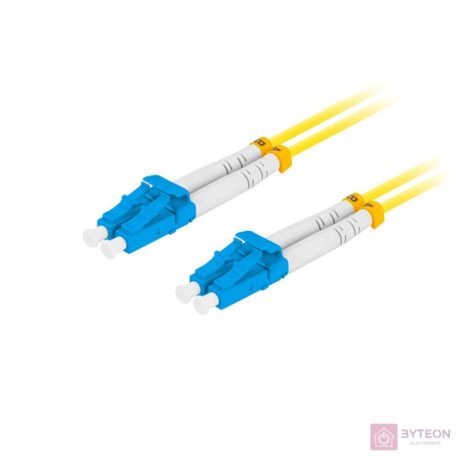 LANBERG fiber optic patchcord SM LC/UPC-LC/UPC duplex 1m LSZH g657a1 3.0mm yellow