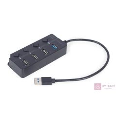 GEMBIRD 4-port USB HUB 1 x USB 3.1 + 3 x USB 2.0 black